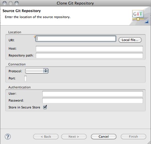 clone Git repository with EGit